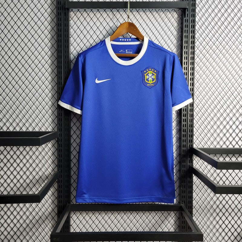 Brazil Away Jersey 2006 blue front view