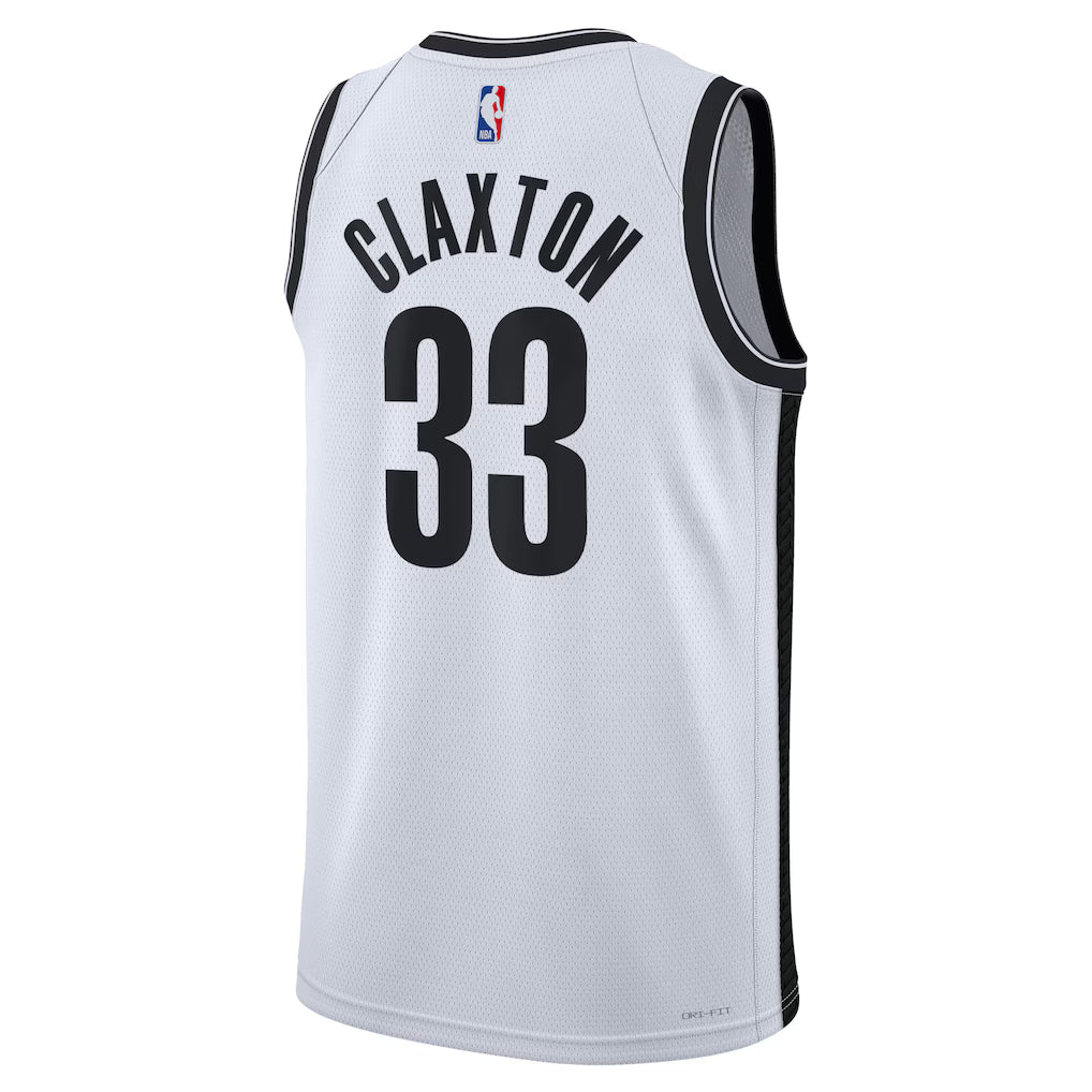 Brooklyn Nets Nic Claxton #33 Association Edition Jersey Back View