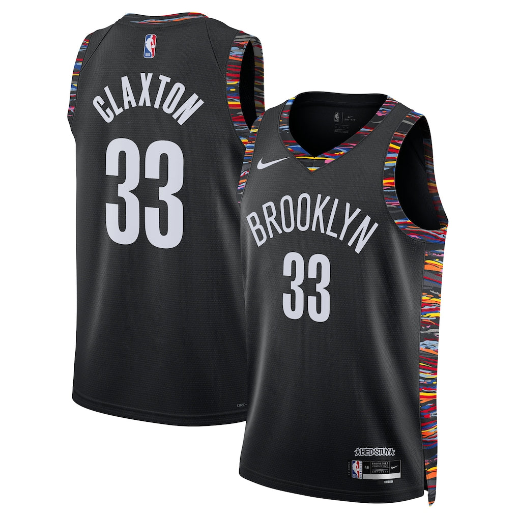 Brooklyn Nets 2025/26 City Edition Nic Claxton Black Jersey