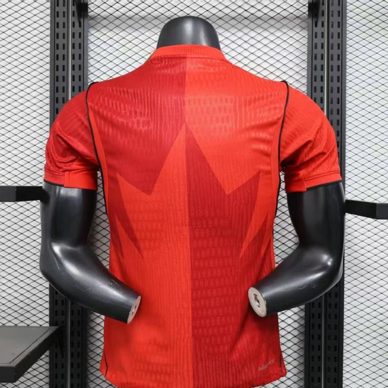 Canada 2026 World Cup home jersey red football shirt back view player