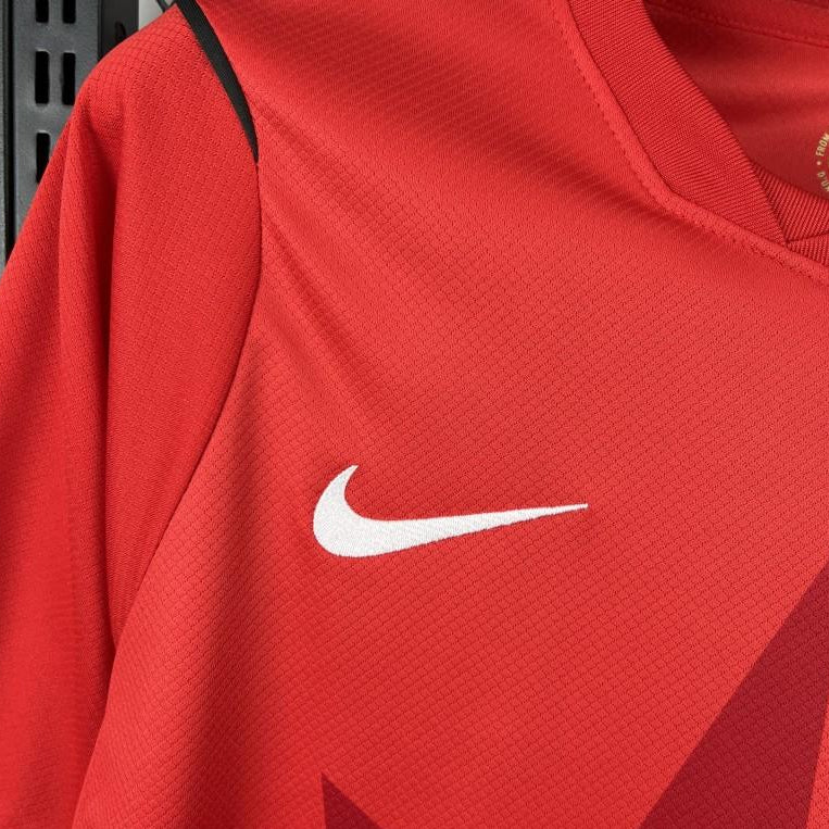Canada 2026 World Cup home jersey red football shirt logo view
