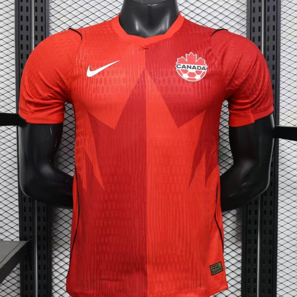Canada 2026 World Cup home jersey red football shirt front view
