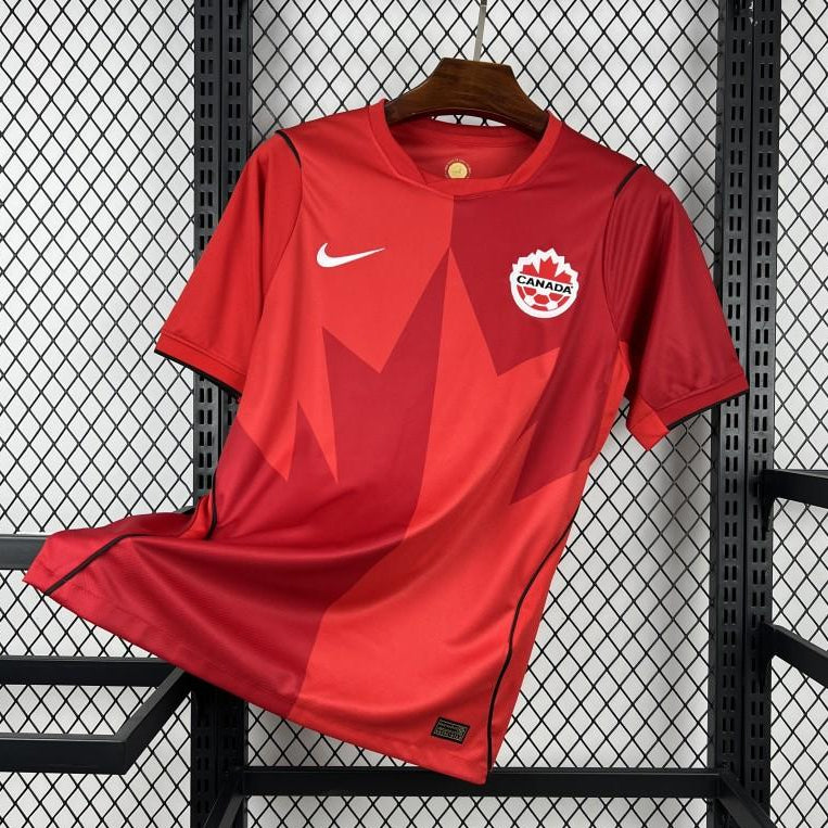 Canada 2026 World Cup home jersey red football shirt front view
