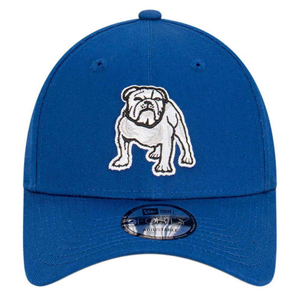 Canterbury-Bankstown Bulldogs Blue 9FORTY Adjustable Cap front view with embroidered bulldog logo