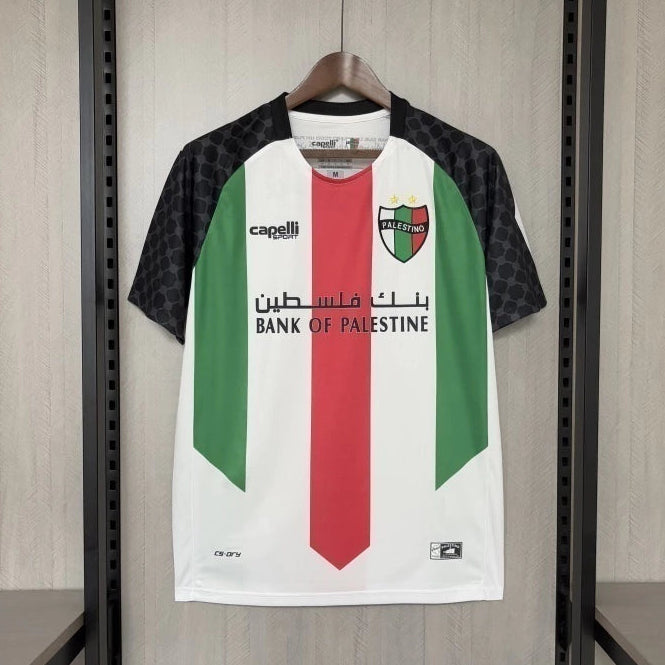 CD Palestino 2025/26 home jersey white with red green black design front view
