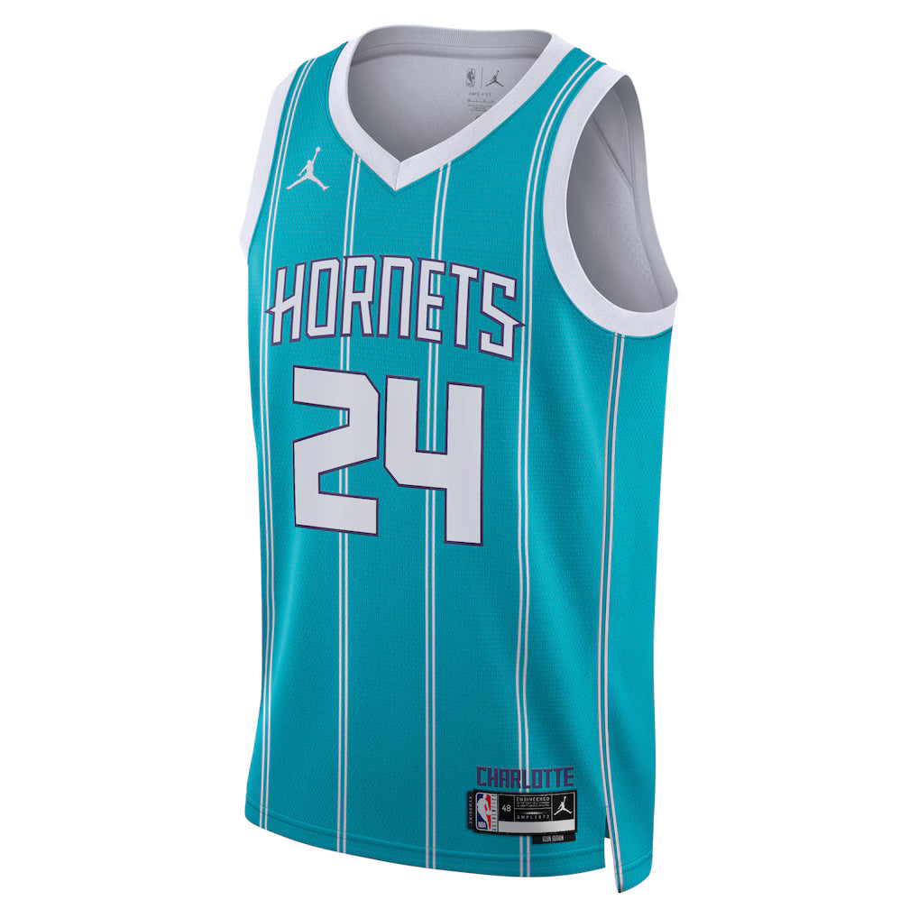 Charlotte Hornets Brandon Miller #24 Icon Edition Jersey Front