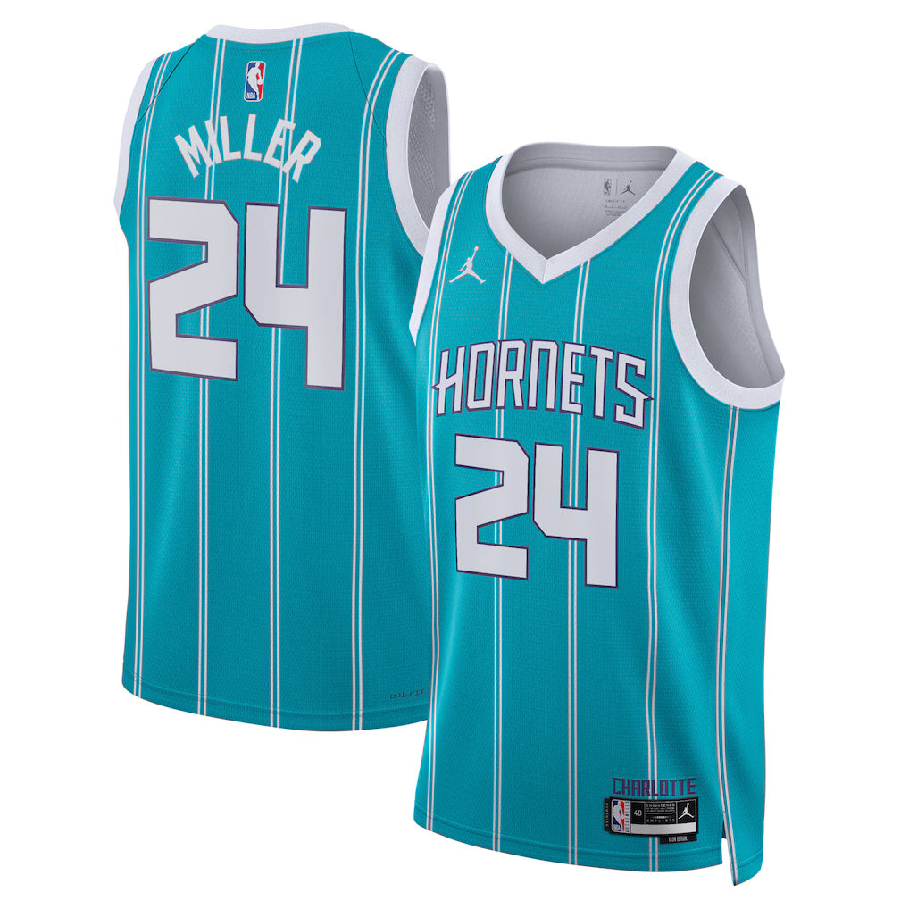 Charlotte Hornets Brandon Miller Teal Swingman Jersey