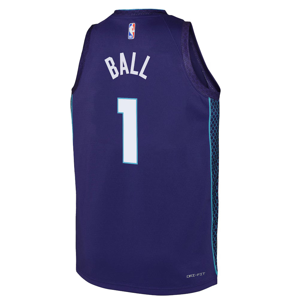 LaMelo Ball #1 Charlotte Hornets Statement Edition Jersey Back