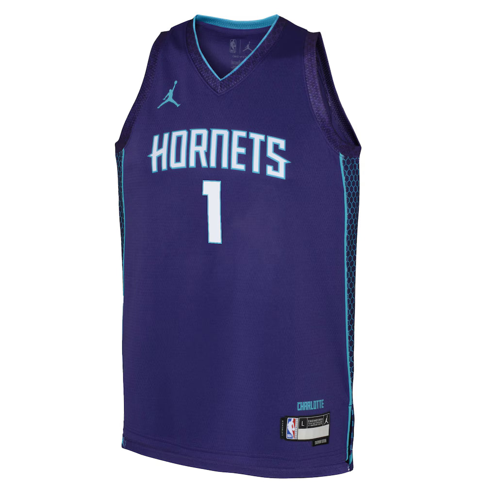 Charlotte Hornets LaMelo Ball #1 Statement Edition Jersey Front