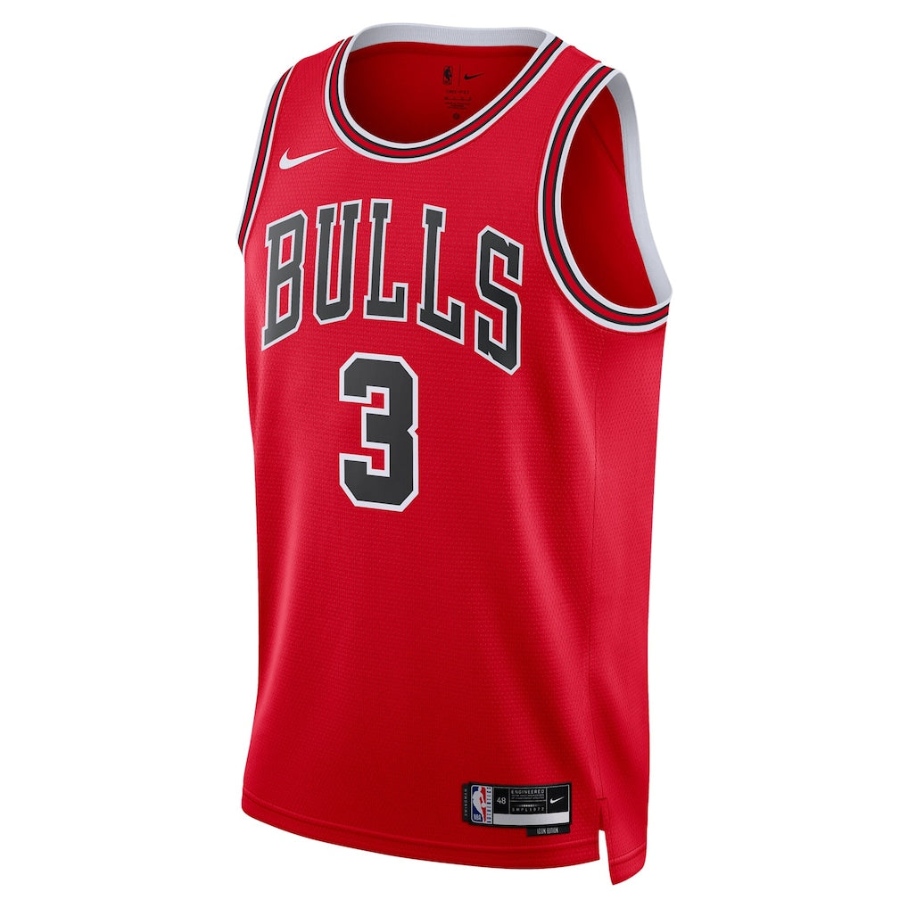 Chicago Bulls Josh Giddey #3 Icon Edition Swingman Jersey front view