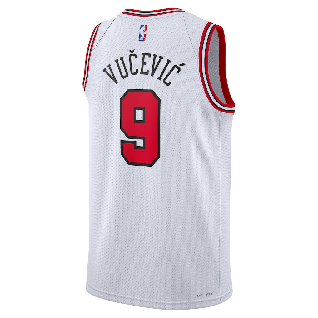 Chicago Bulls Nikola Vučević #9 Association Edition Swingman Jersey back view