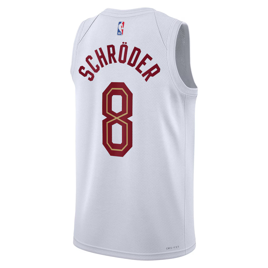 Cleveland Cavaliers Dennis Schröder #8 Association Edition Swingman Jersey back view