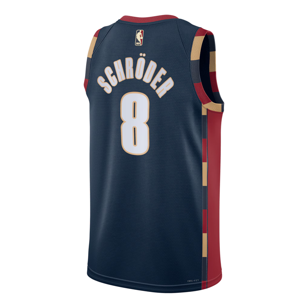 Cleveland Cavaliers Dennis Schröder #8 Classic Edition Swingman Jersey back view