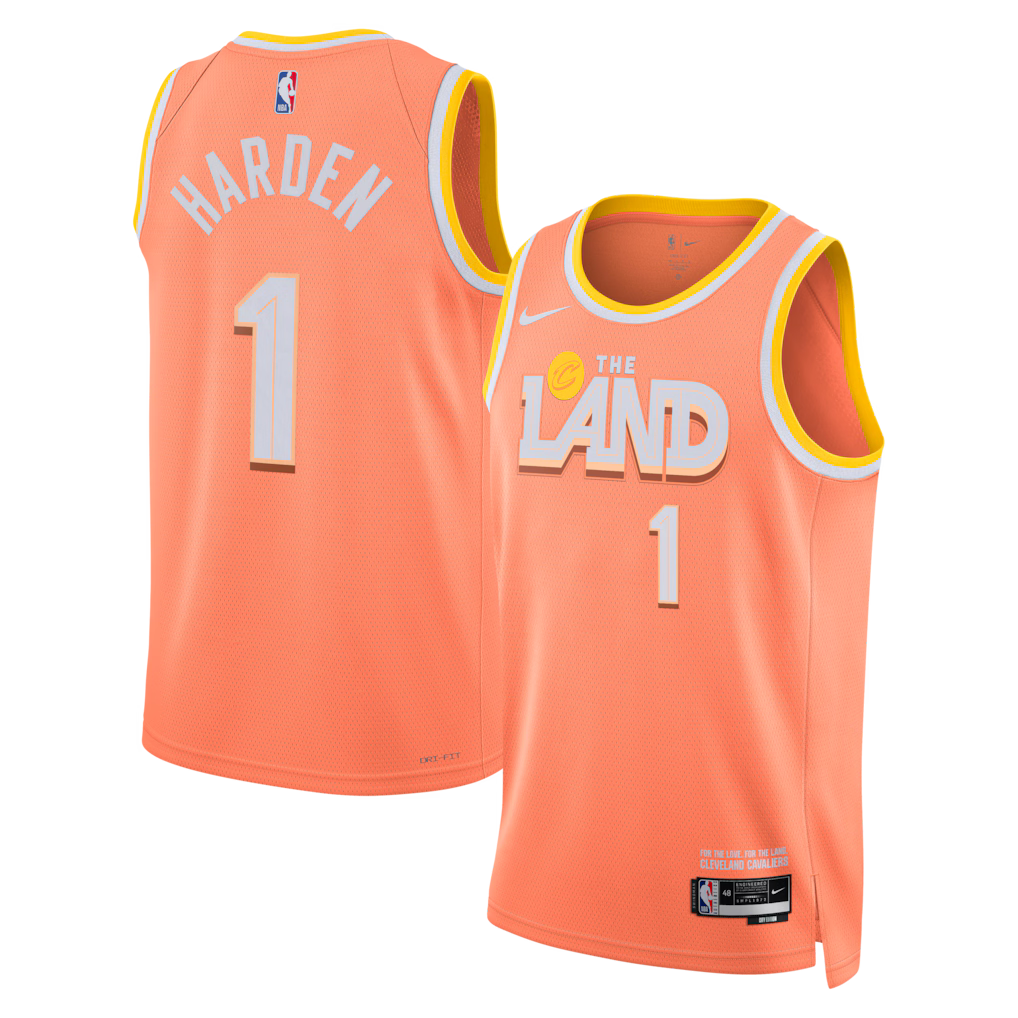 Cleveland Cavaliers James Harden #1 City Edition 2025/26 Swingman Jersey front and back view