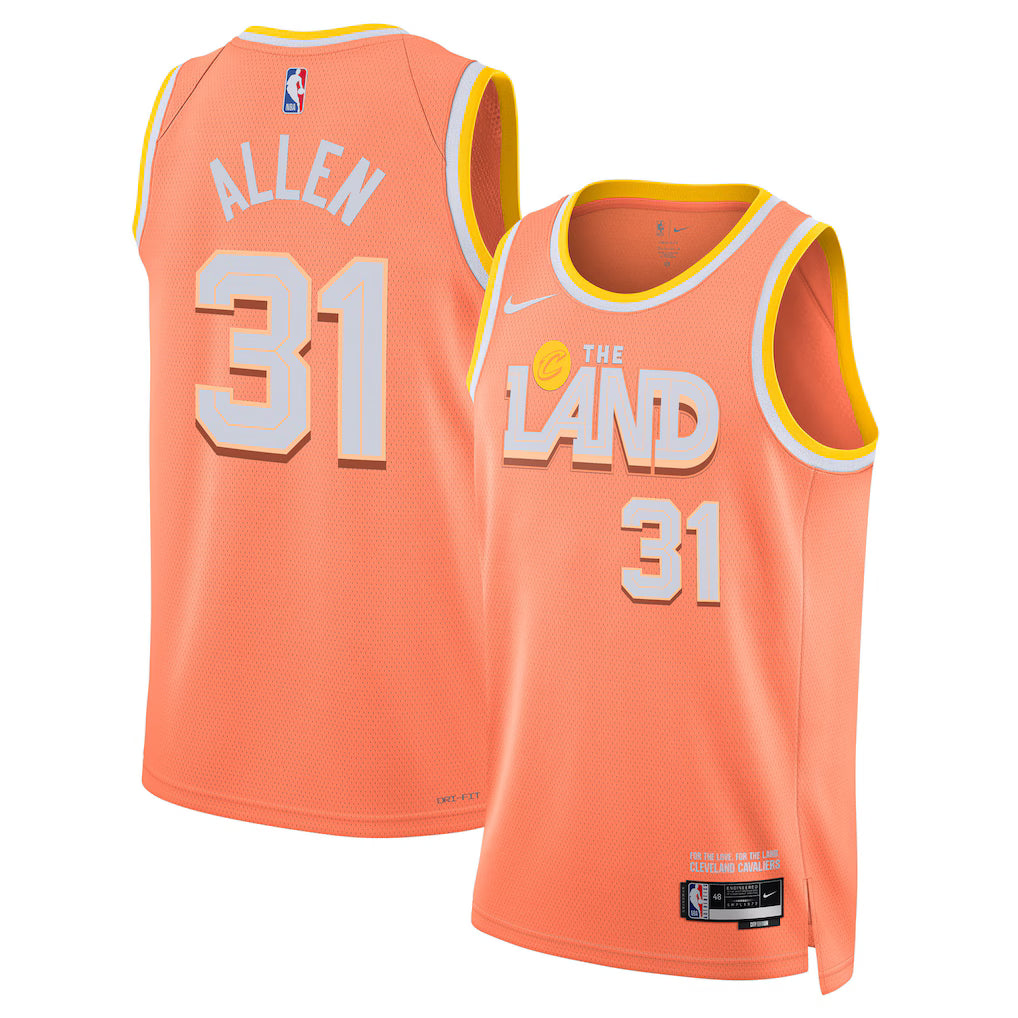 Cleveland Cavaliers Jarrett Allen #31 City Edition 2025/26 Swingman Jersey front and back view