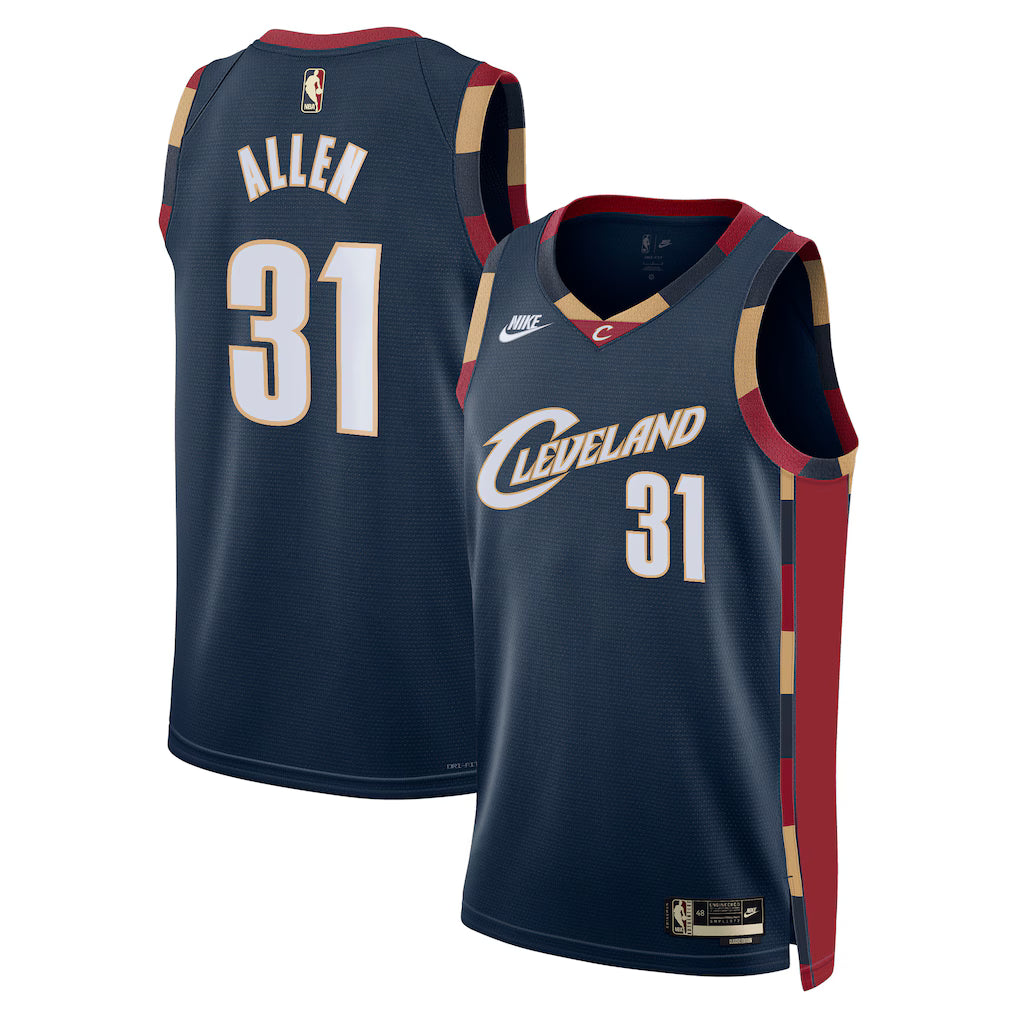 Cleveland Cavaliers Jarrett Allen #31 Classic Edition Swingman Jersey front and back view