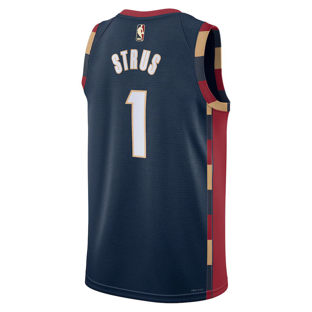 Cleveland Cavaliers Max Strus #1 Classic Edition Swingman Jersey back view