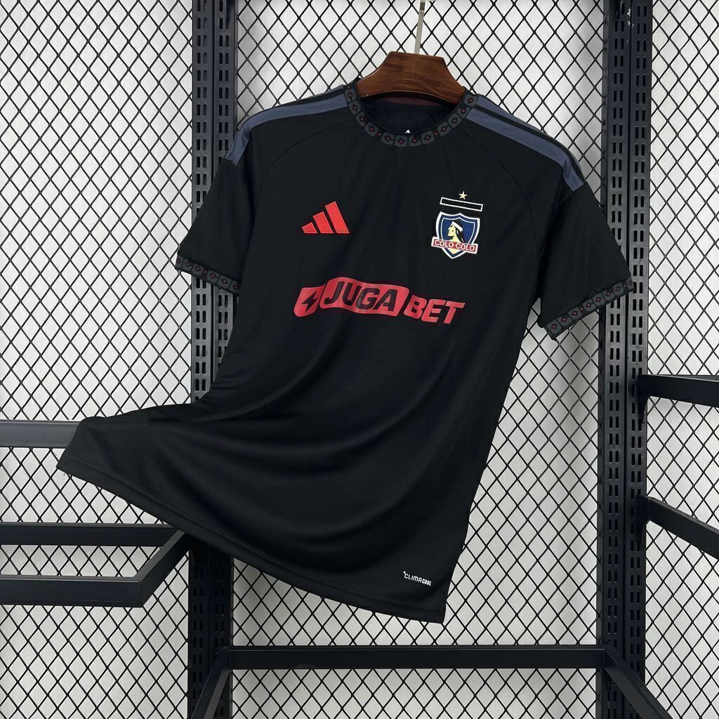 Colo-Colo Away Jersey 2026/27 front view in black with red detailing