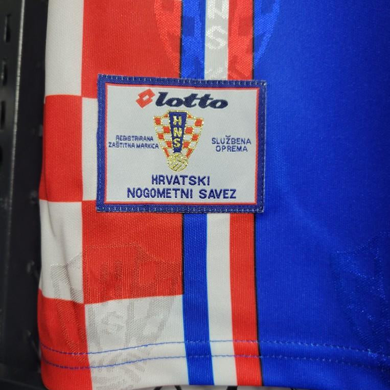 Croatia 1998 away kit checkerboard side panel detail