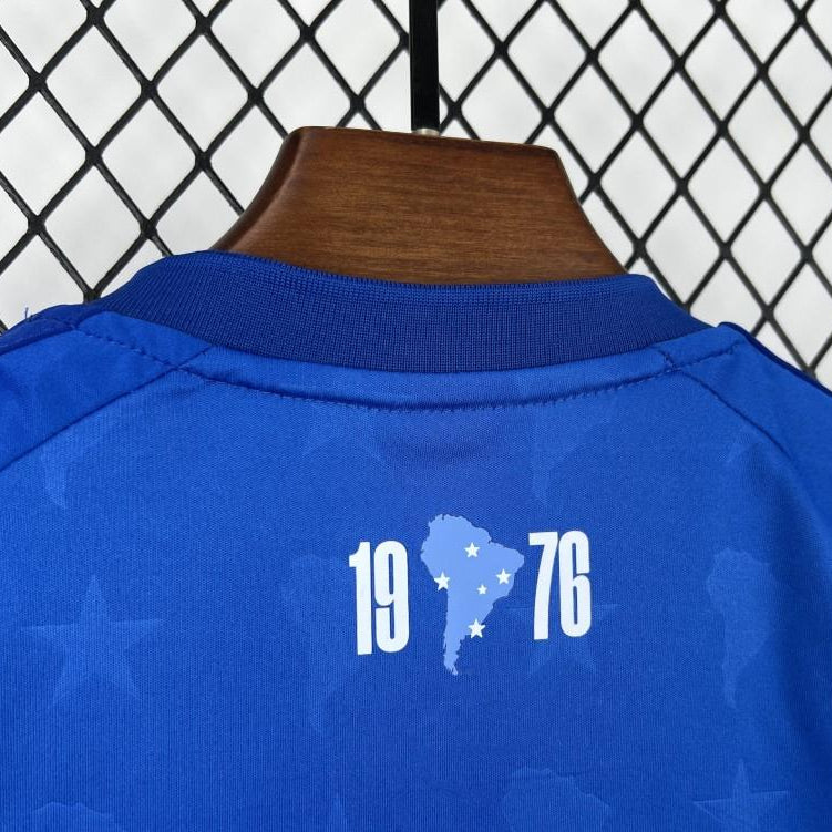Cruzeiro Home Jersey 2026 Kids Set back view 