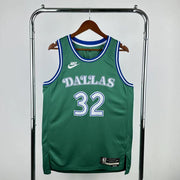 Dallas Mavericks 2025/26 green edition swingman jersey Cooper Flagg number 32 front and back view