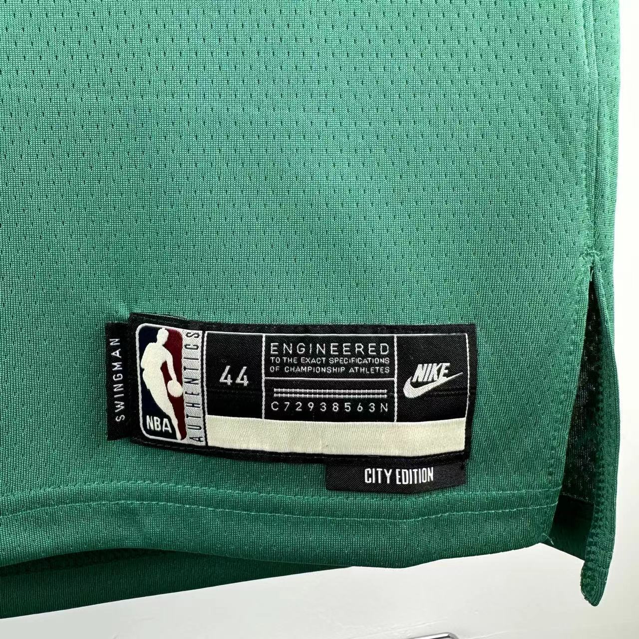 Dallas Mavericks 2025/26 green edition swingman jersey Cooper Flagg number 32 front and back view