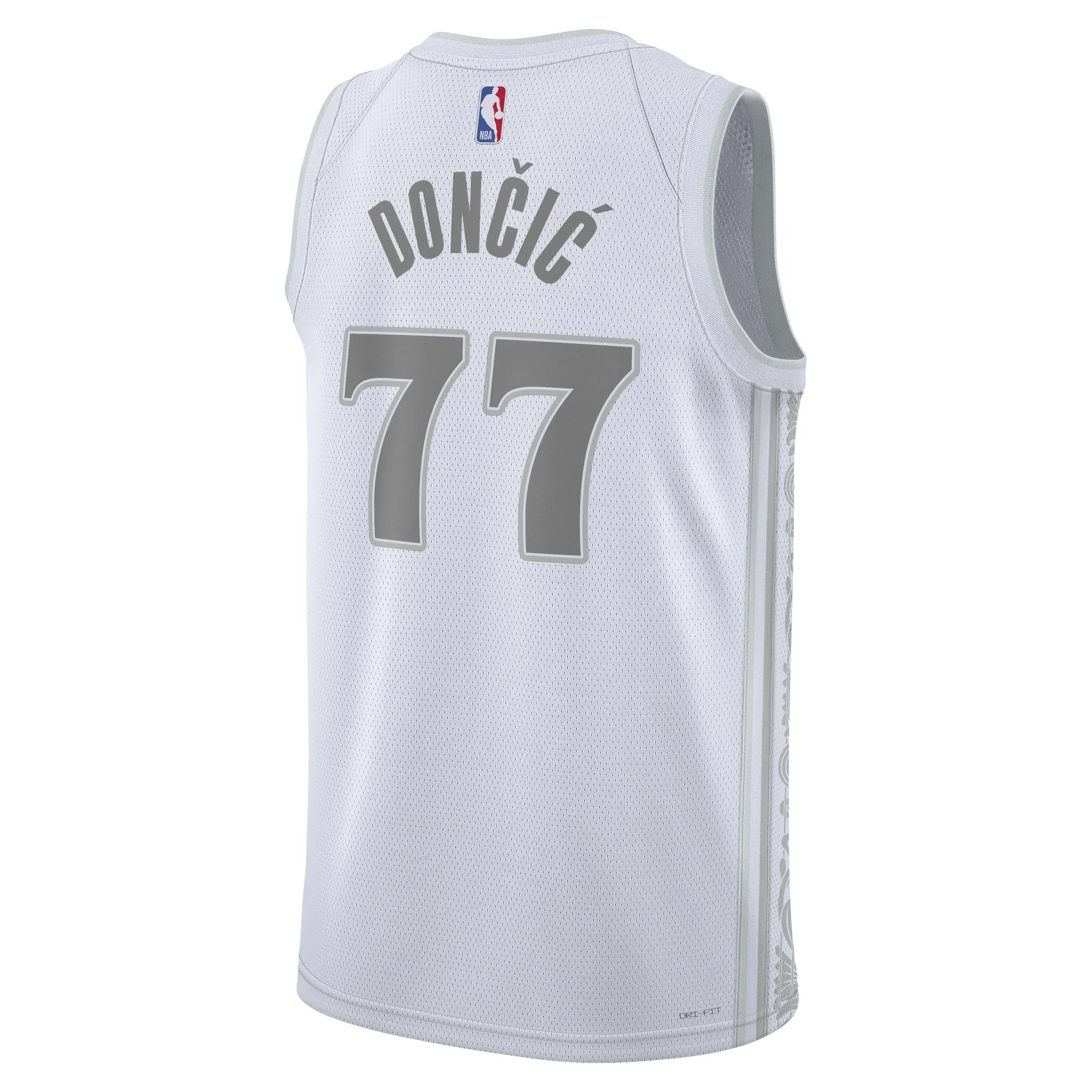 Dallas Mavericks Luka Dončić 77 City Edition jersey back view name and number