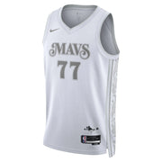Dallas Mavericks Luka Dončić 77 City Edition jersey front view white