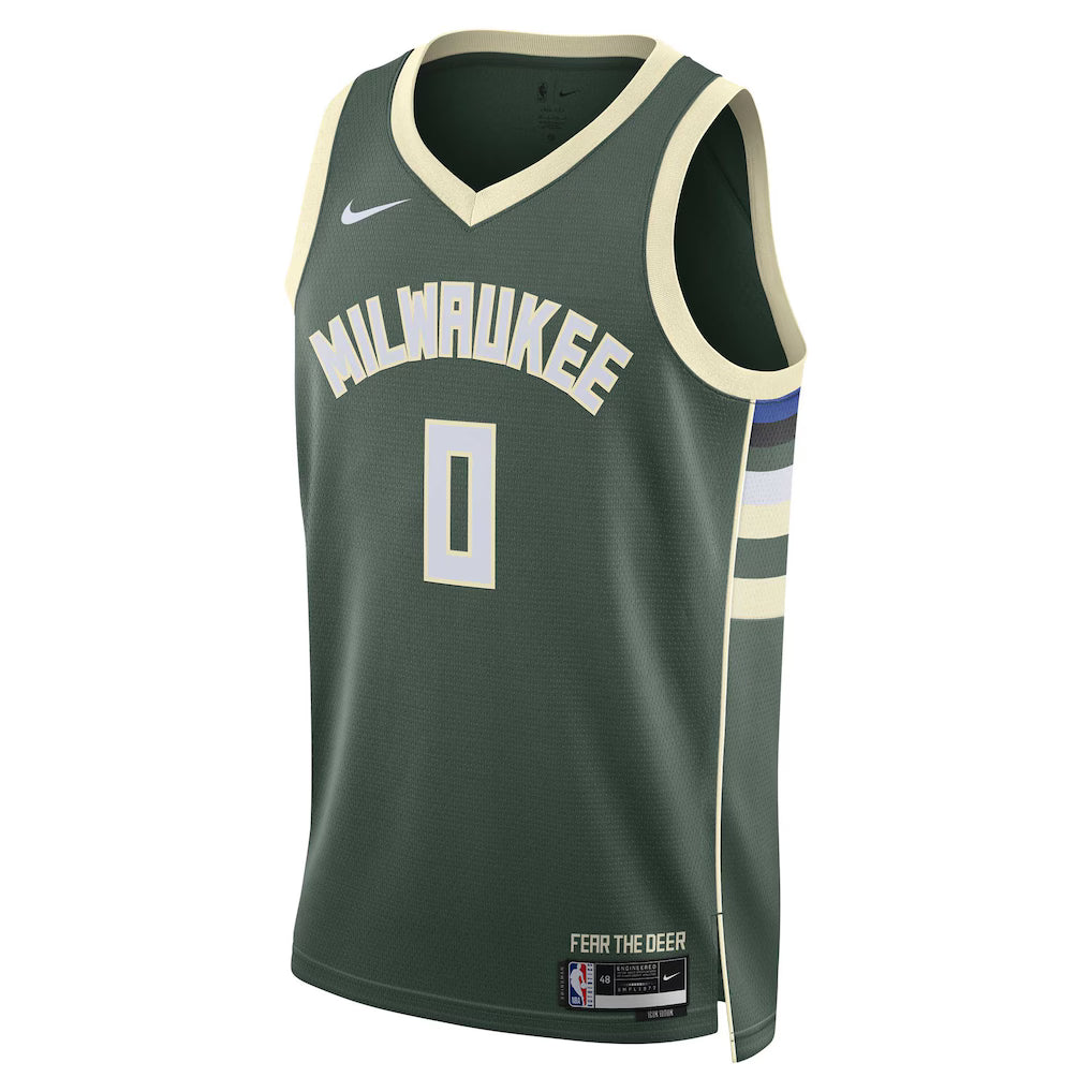 Damian Lillard Milwaukee Bucks Icon Edition Swingman Jersey front view
