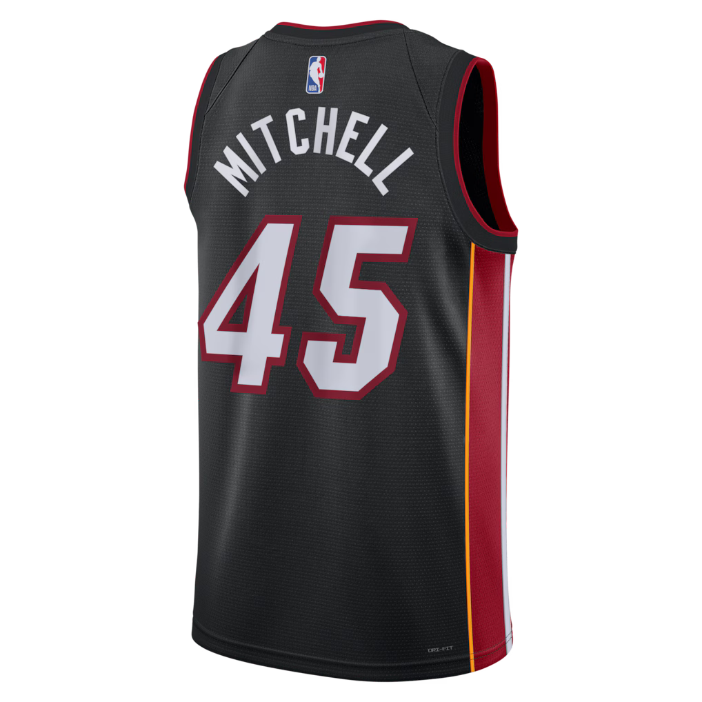 Davion Mitchell Miami Heat Icon Edition Swingman Jersey back view