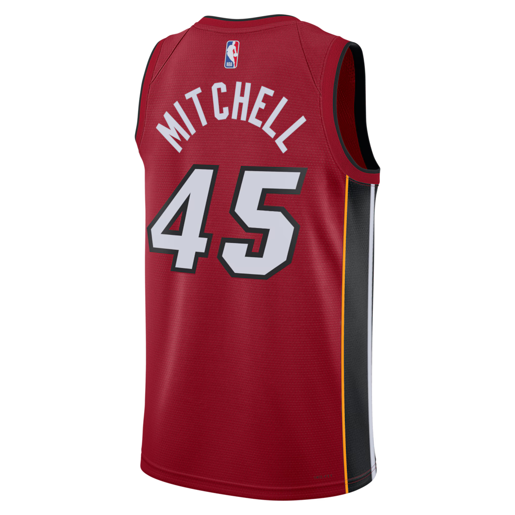 Davion Mitchell Miami Heat Statement Edition Swingman Jersey back view