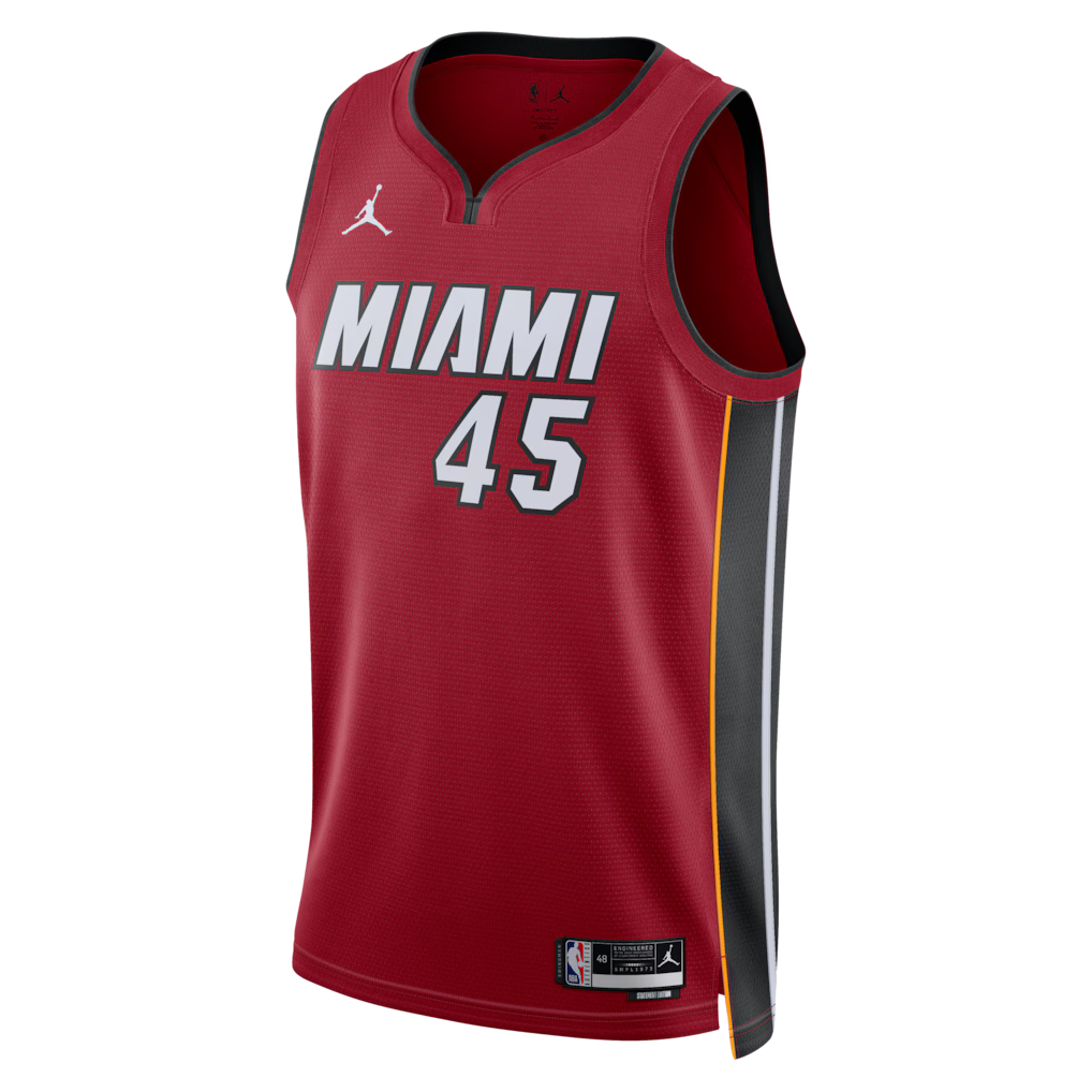 Davion Mitchell Miami Heat Statement Edition Swingman Jersey front view