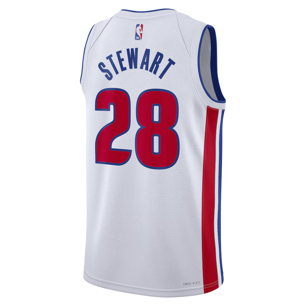 Detroit Pistons Isaiah Stewart #28 Association Edition Swingman Jersey back view