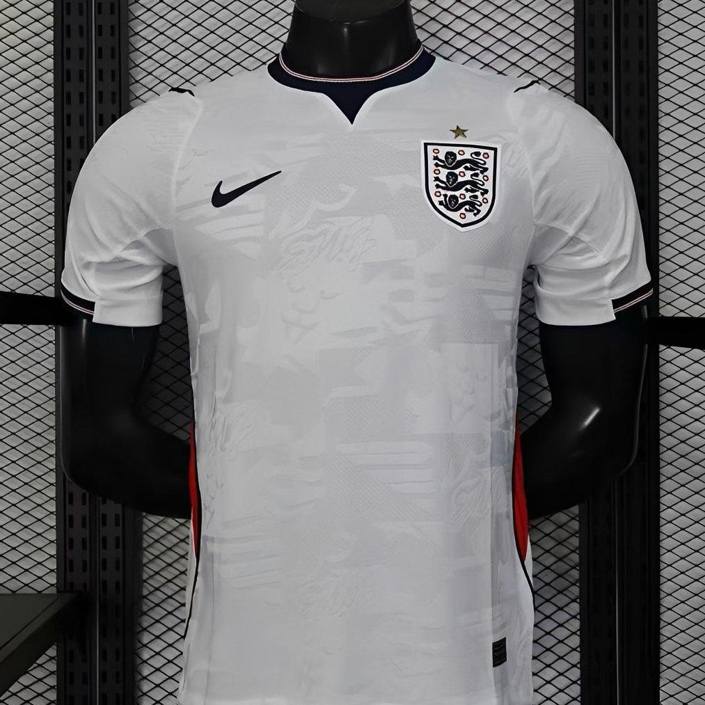 England 2026 World Cup home jersey white football shirt front view player

