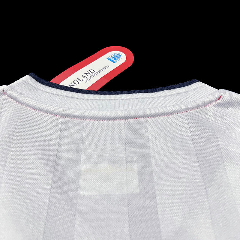 England Home Jersey 2002 upper back detail showing the white panel design