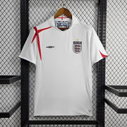 England Home Jersey 2006 front view in white with red accents