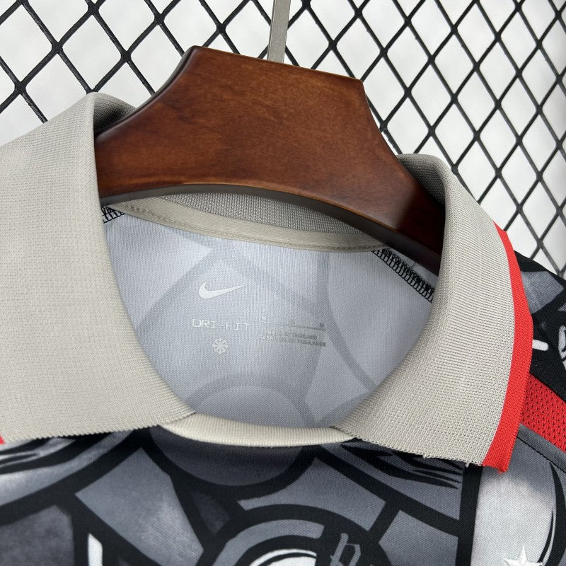 England x Palace Pre-match Jersey 2026 collar detail with contrast trim and inner neckline