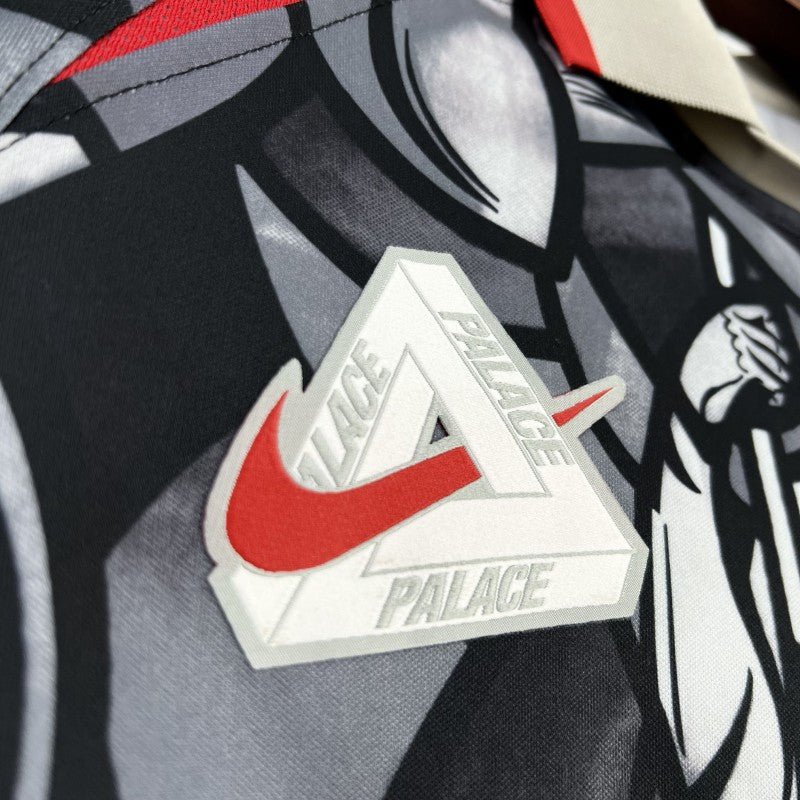 England x Palace Pre-match Jersey 2026 Palace logo close-up with red accent detail