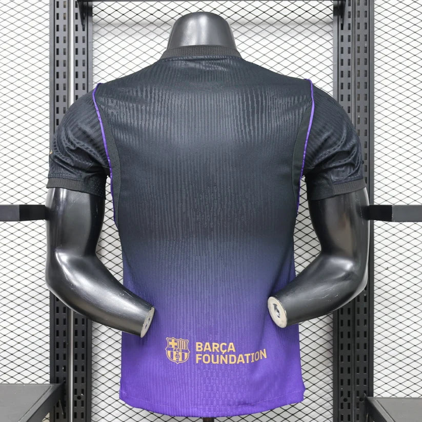 FC Barcelona Away Jersey 2026/27 back view in black and purple