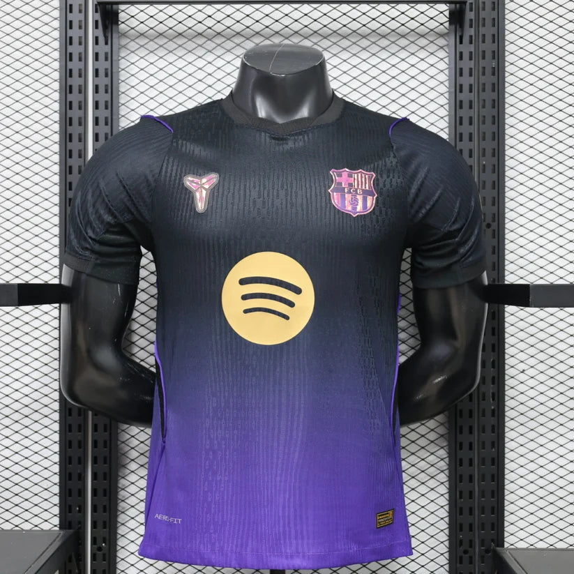 FC Barcelona Away Jersey 2026/27 front view in black and purple
