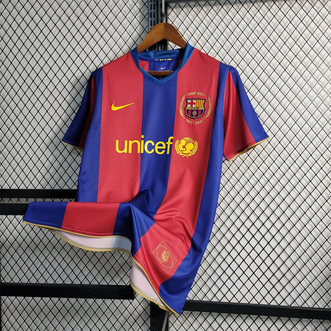 FC Barcelona Home Jersey 2007/08 angled front view