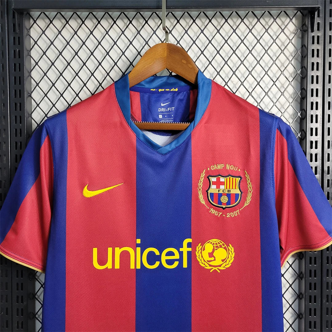 FC Barcelona Home Jersey 2007/08 front close-up