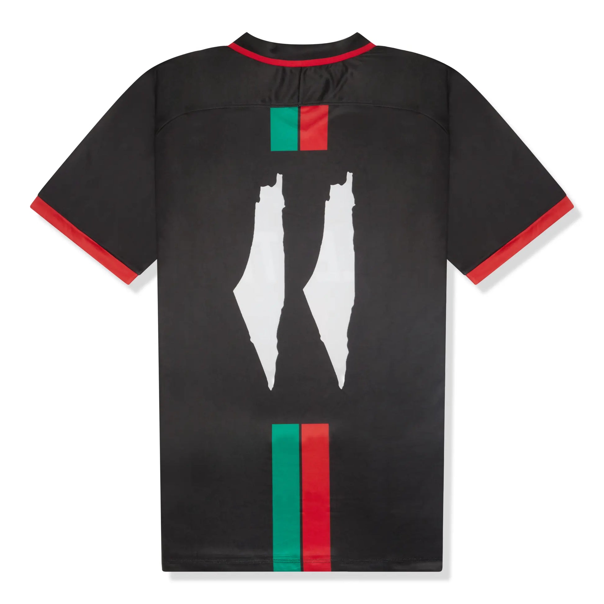 FC Palestine 2024 commemorative black jersey back with red and green stripe design