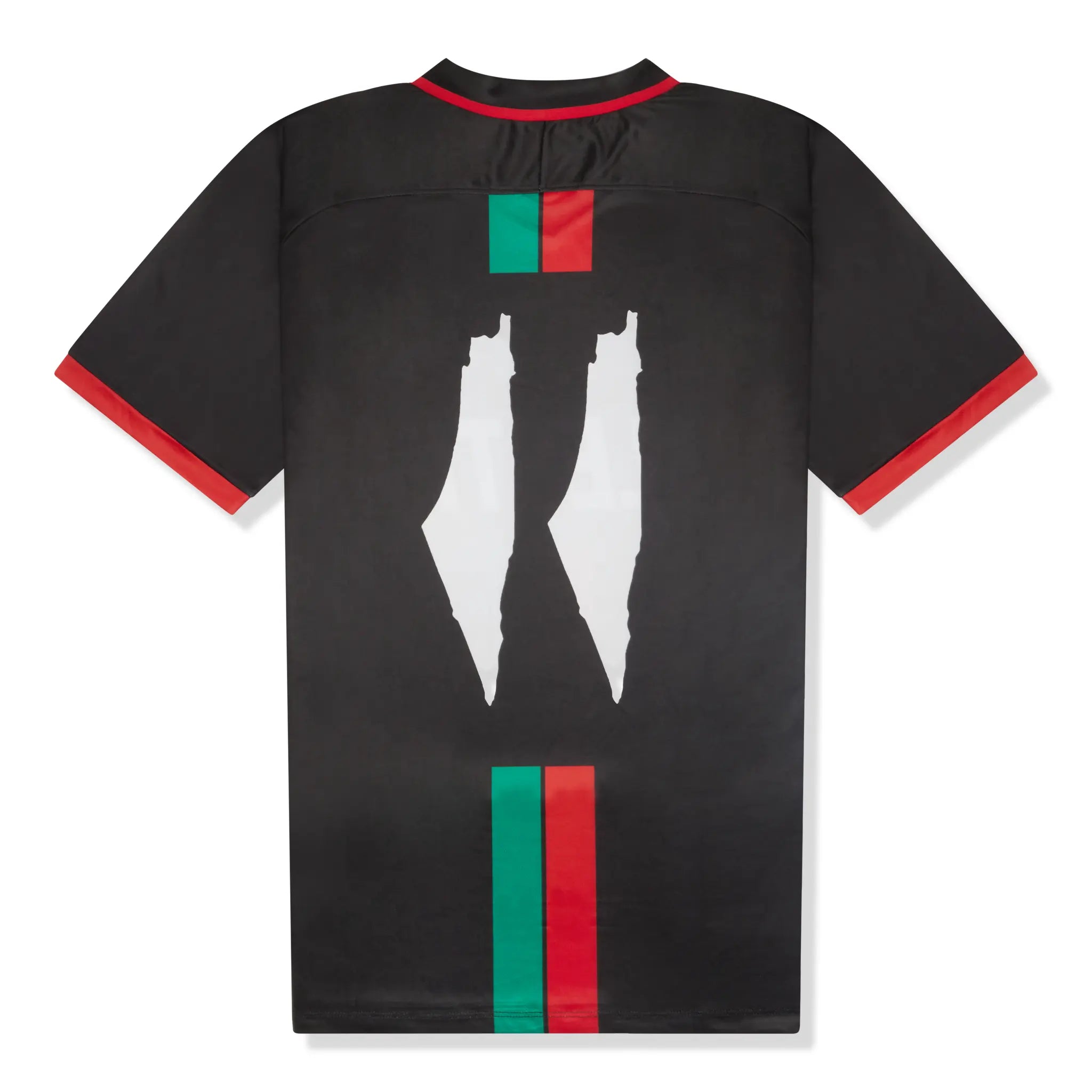 FC Palestine 2024 commemorative black jersey back with red and green stripe design
