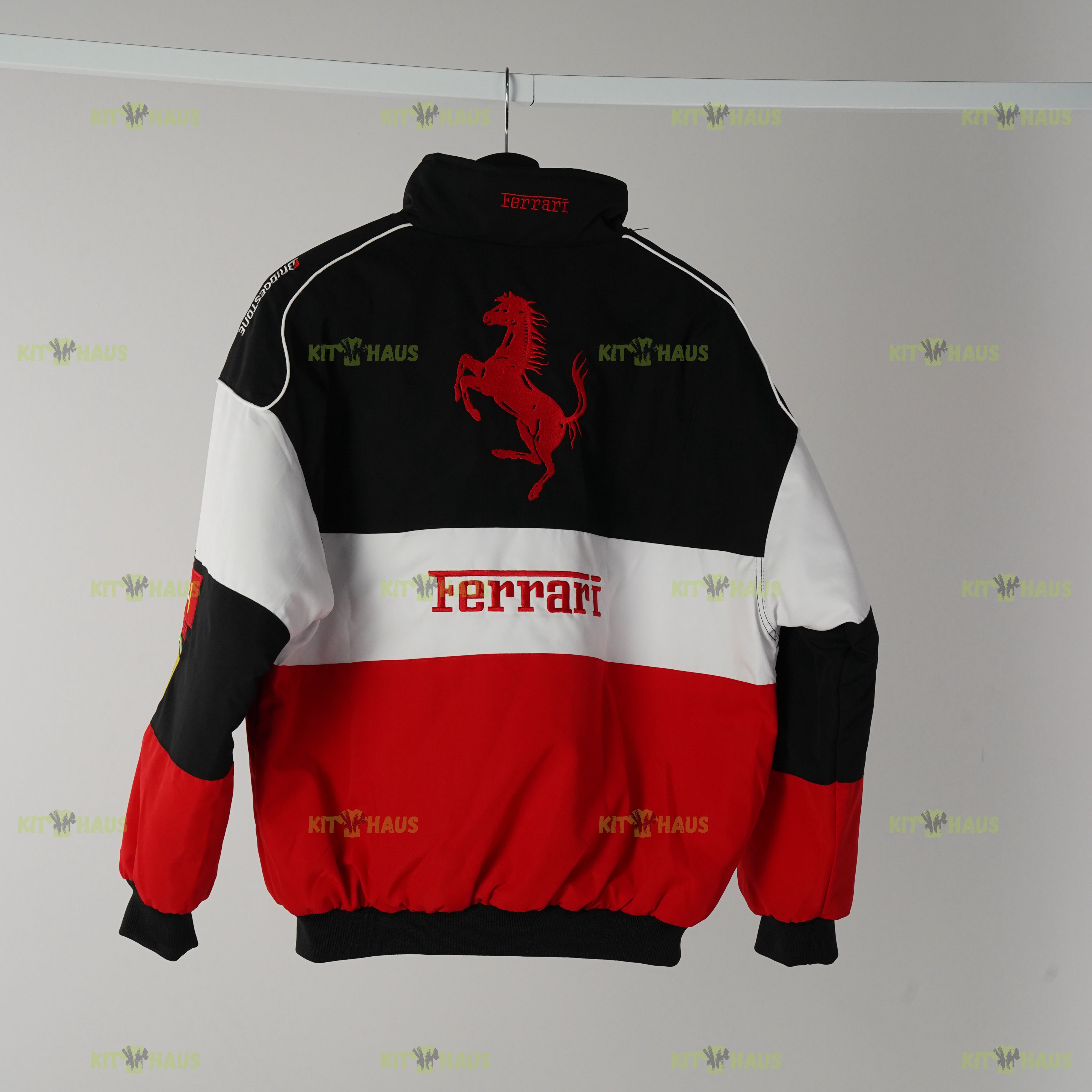 Ferrari Racing Jacket Scuderia F1 red black white back view