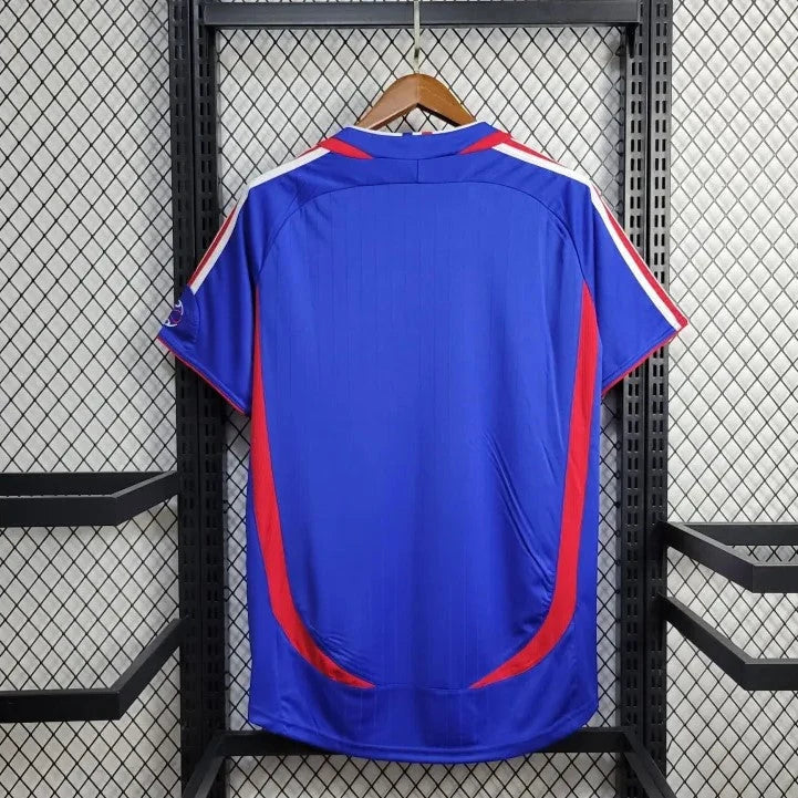 France Home Jersey 2006 back view in royal blue with red side panels