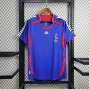 France Home Jersey 2006 front view in royal blue with red and white detailing
