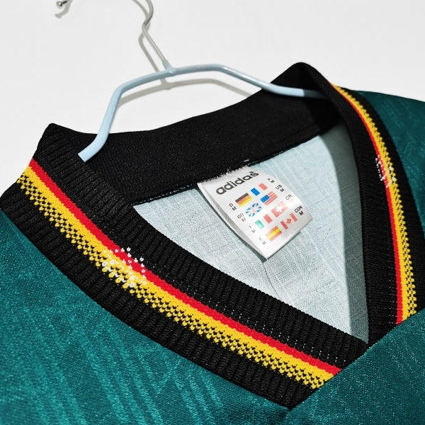 Germany 1996 Away Retro Football Jersey front view collar