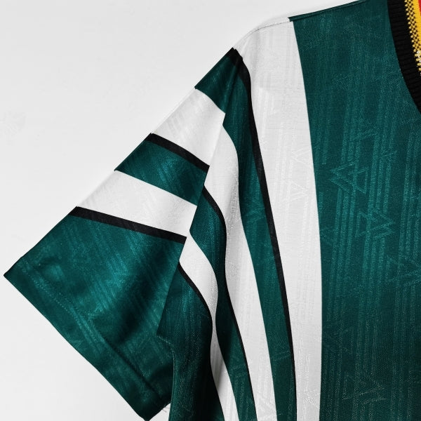 Germany 1996 Away Retro Football Jersey front view sleeve