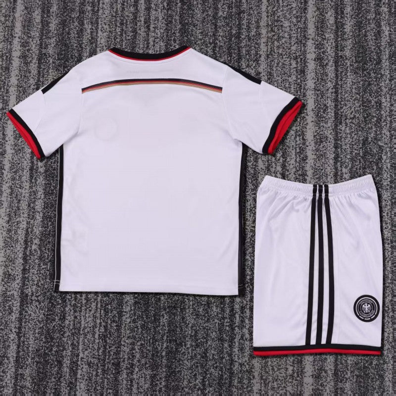 Germany 2014 Home Kids Jersey and Shorts back view